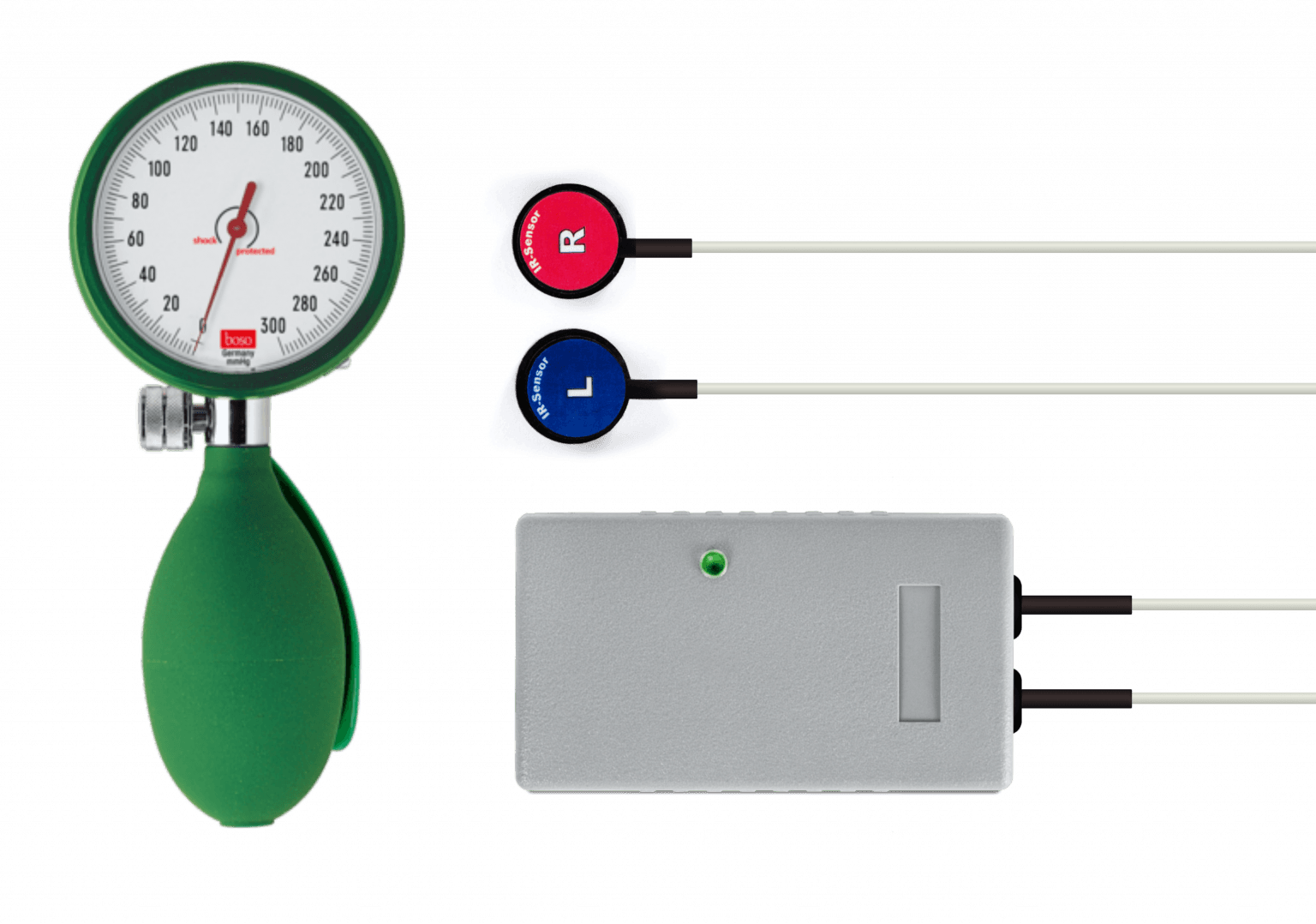 AngE ABI+ by SOT Medical — aneroid gauge, optical pulse sensors and measurement unit