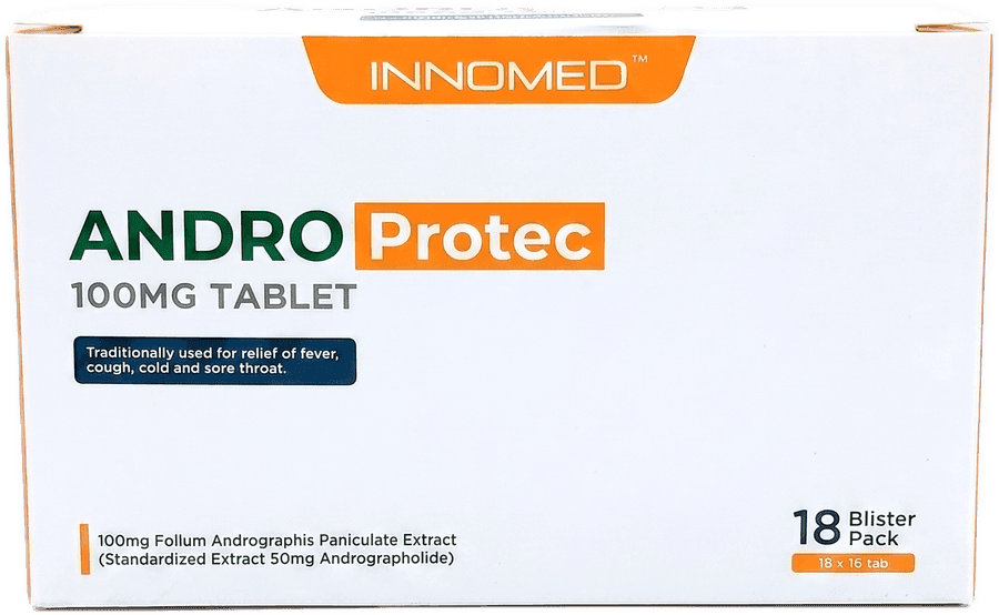 INNOMED AndroProtec 100mg Andrographis paniculata tablets — retail box