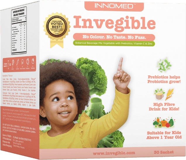 INNOMED Invegible prebiotic drink for children — retail box
