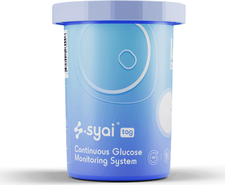 Syai X1 continuous glucose monitor (CGM) wearable sensor